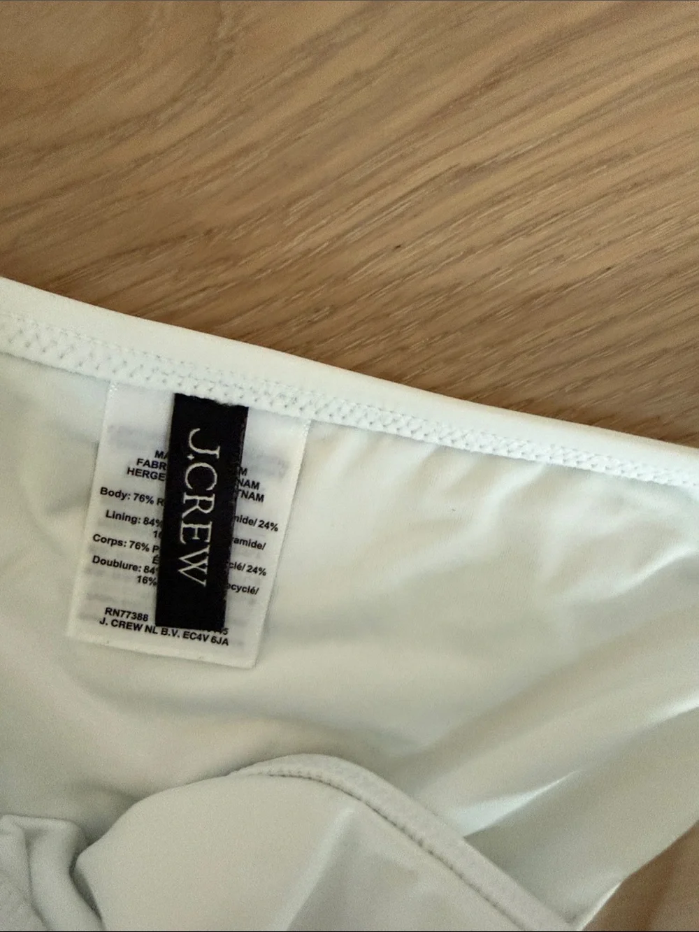 J. Crew White Triangle Tie-Side Bikini
